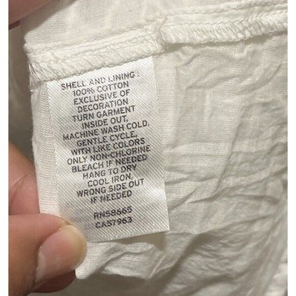 Chelsea28 Embroidered Minidress Women's Size Small White Eyelet Long Sleeve - Picture 5 of 5